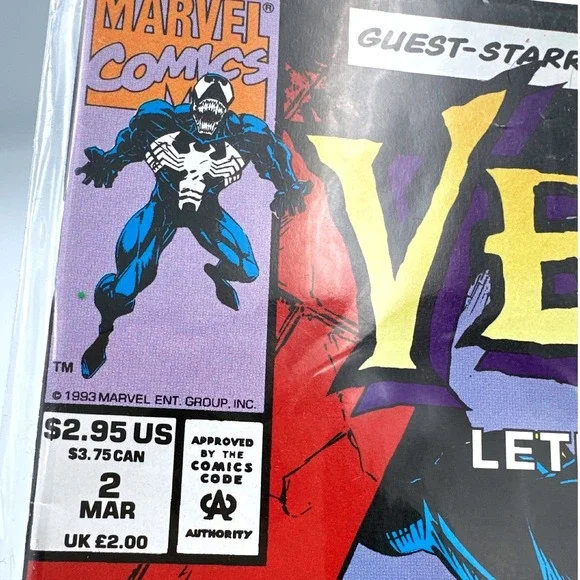 Venom Lethal Protector #2 Marvel 1993 Part 2 Feature Spider-Man Near Mint NM - Picture 2 of 6